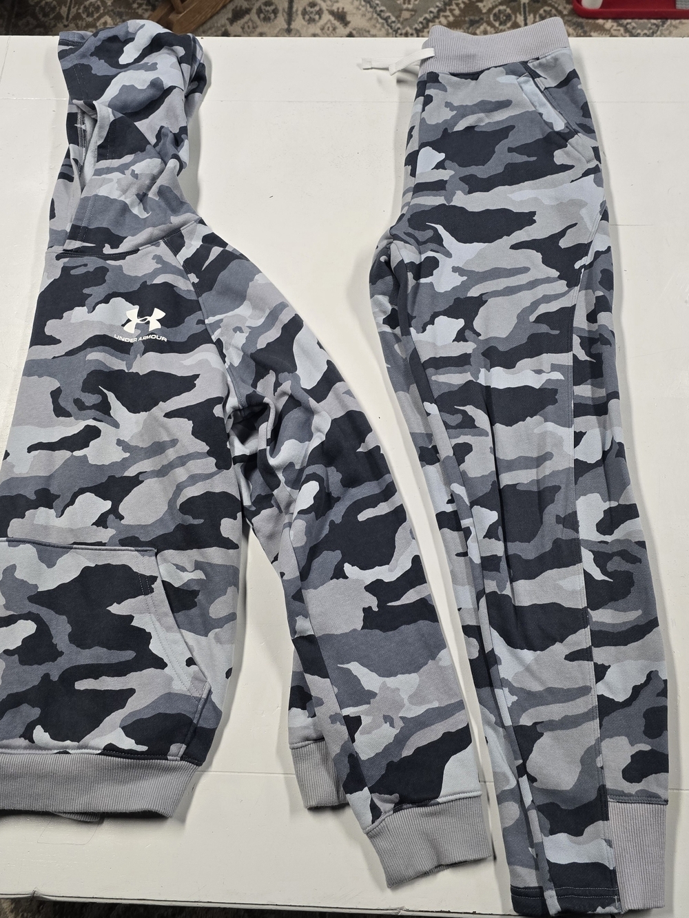 Under Armour Kids Gray Camo Joggers & Hoodie Set